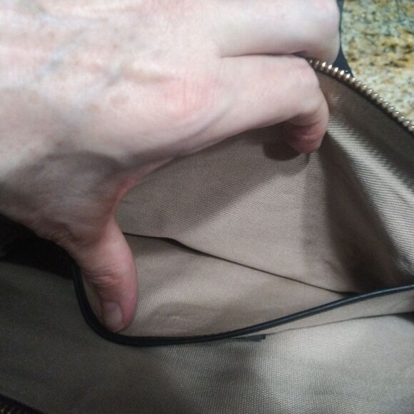 Ports 1961 Purple Metallic Leather Messenger Hand Bag Purse w/ Stone Accent - Picture 14 of 15